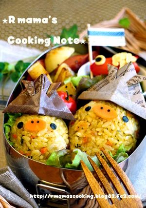 ペーパー兜de子供の日のお弁当♪-レシピのメイン写真