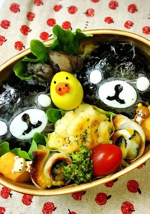 キャラ弁　まっくろ☆リラックマ？-レシピのメイン写真