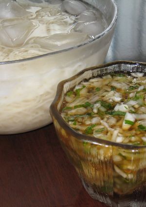 ✿ざくざく薬味❢たまねぎそうめん✿-レシピのメイン写真
