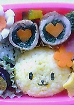 ハートの肉巻きまき*キャラ弁に*-レシピのメイン写真