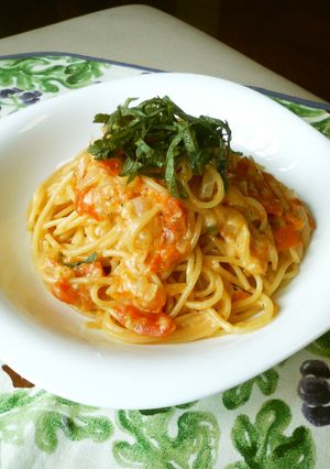 大葉香るフレッシュトマトのチーズパスタ♪-レシピのメイン写真
