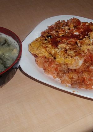 豚ライス&たらこ高菜焼きうどん-レシピのメイン写真