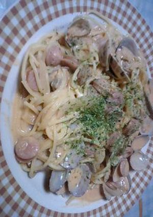 簡単♡トマトクリームパスタwithあさり-レシピのメイン写真
