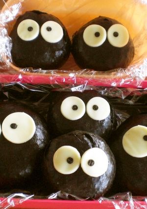 *まっくろくろすけ家族おにぎり*キャラ弁-レシピのメイン写真