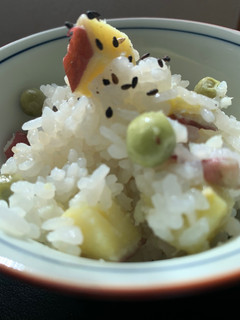 ゆかりのイブクロ さつまいもとピースご飯-レシピのメイン写真