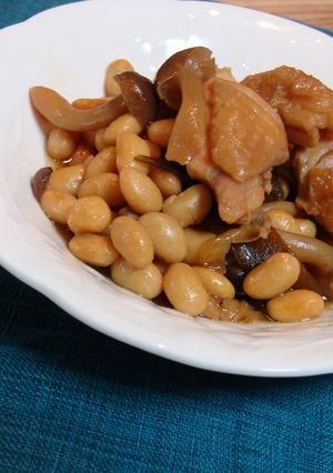 鶏もも肉と大豆のにんにく醤油煮-レシピのメイン写真