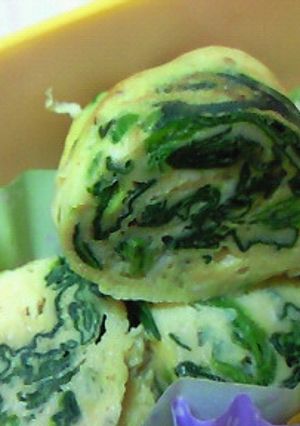 カレー風味のホウレンソウ卵焼き-レシピのメイン写真