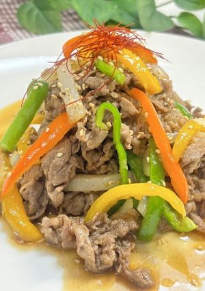 サッと炒めて豪華🤗牛バラの彩り焼肉🥩-レシピのメイン写真