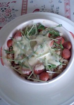 街の洋食屋さん人気メニュー納豆ピザライス-レシピのメイン写真