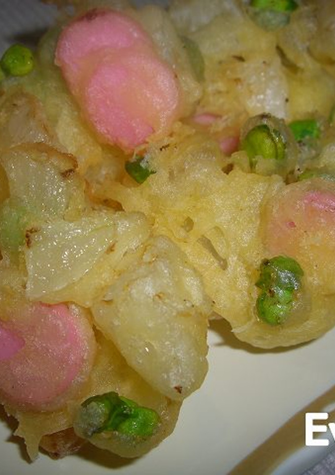 えんどう豆と新玉ねぎのかきあげ-レシピのメイン写真