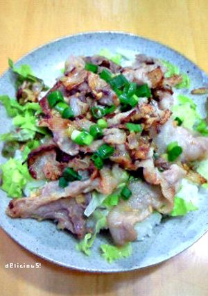 豚こまねぎ塩ダレのっけ丼-レシピのメイン写真