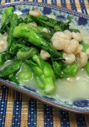 ｴﾋﾞと青梗菜の炒め物-レシピのメイン写真