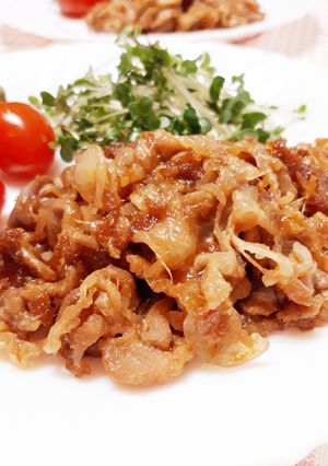 簡単☆しゃぶしゃぶ肉で豚肉の生姜焼き-レシピのメイン写真