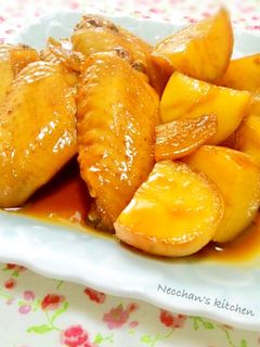 ご飯がすすむ〜♪新じゃがと手羽先の甘辛煮-レシピのメイン写真