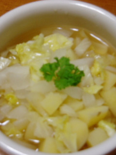 ヘルシー!春野菜のやさしいスープ!-レシピのメイン写真