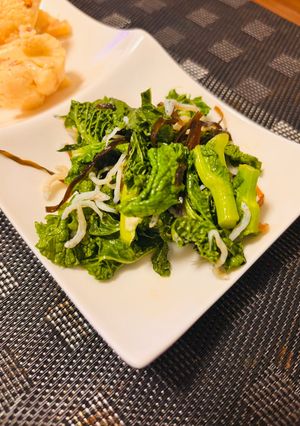 春菊とシラスの塩昆布和え-レシピのメイン写真