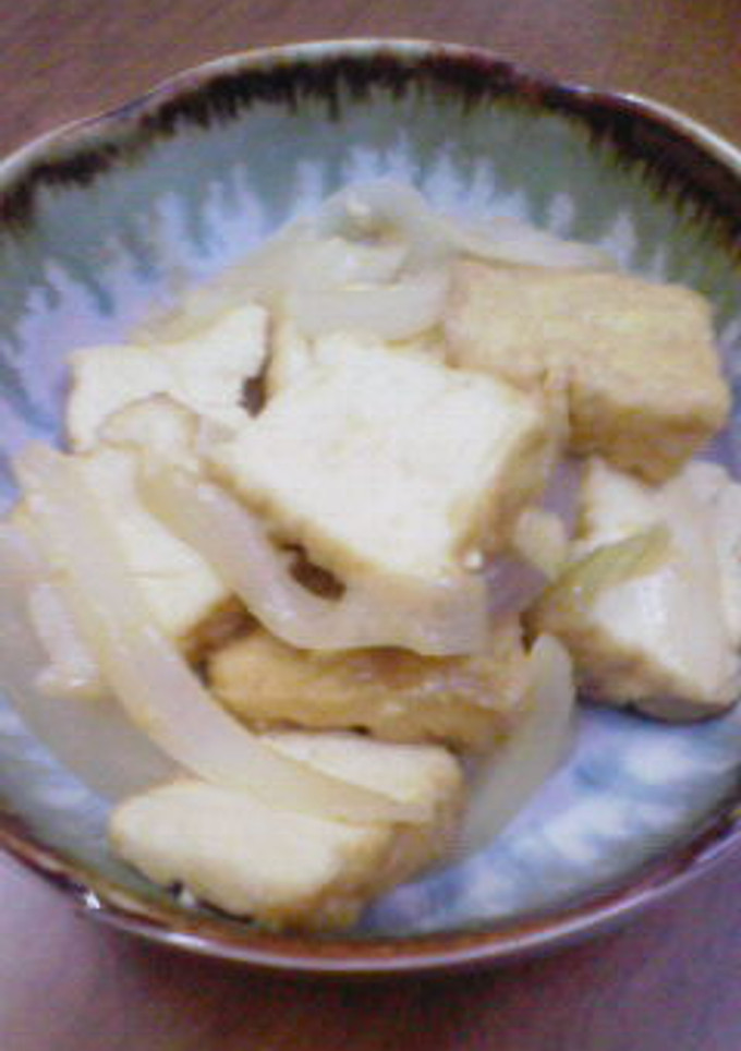 厚揚げと新玉ねぎの味噌炒め-レシピのメイン写真