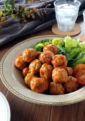 焼かずにふっくら☆煮込みミートボール。-レシピのメイン写真
