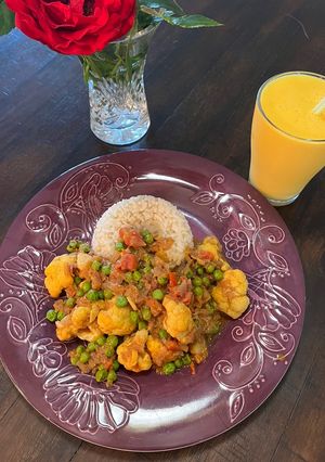 カリフラワーとグリーンピースのカレー-レシピのメイン写真
