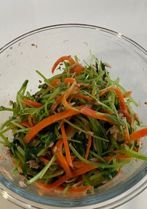 豆苗サラダ(味変付き)-レシピのメイン写真