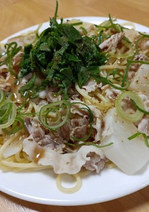 かぶと豚バラしゃぶしゃぶの冷やしパスタ-レシピのメイン写真
