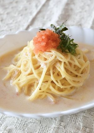 フライパンひとつで明太クリームパスタ-レシピのメイン写真
