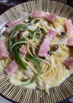 具沢山の牛乳スープパスタ-レシピのメイン写真