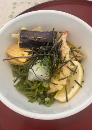 茶そばのおろし天ぷら乗せ-レシピのメイン写真