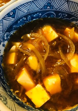 玉ねぎ＆豆腐の赤味噌汁-レシピのメイン写真