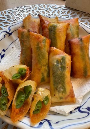 【簡単活用おやつ】冷凍インゲンチーズ巻き-レシピのメイン写真