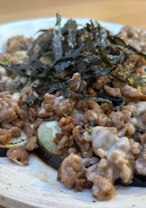 なすの甘辛そぼろチーズ乗せ-レシピのメイン写真