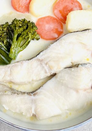 湯煎で作る😋鱈と野菜のミルク煮-レシピのメイン写真