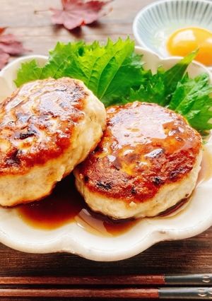カリふわ♪とろ〜り卵の月見豆腐ハンバーグ-レシピのメイン写真