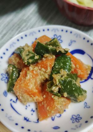 にんじんとピーマンの生姜ごま酢和え-レシピのメイン写真