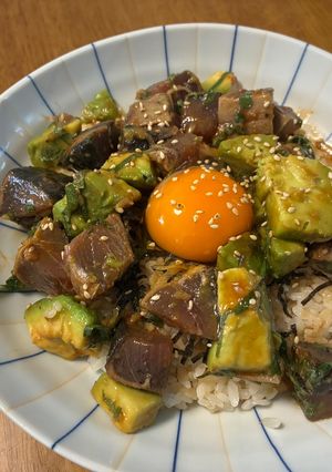 やみつき！カツオのタタキのポキ丼-レシピのメイン写真