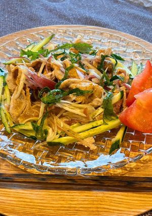 簡単♪香味野菜と夏の味噌だれ冷しゃぶ-レシピのメイン写真