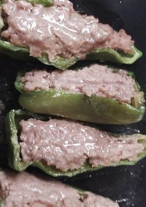 レンチンでピーマンの肉詰め♥-レシピのメイン写真