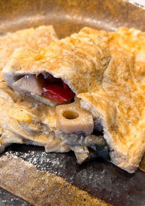 秋の薬膳　野菜炒めのオムレツ-レシピのメイン写真