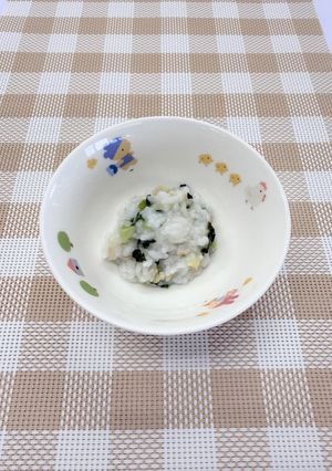 【離乳食後期】豚肉とチンゲン菜のお粥-レシピのメイン写真