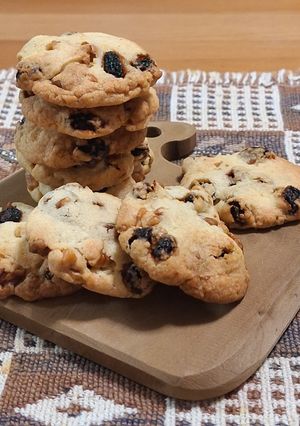レーズンとクルミのアメリカンクッキー-レシピのメイン写真