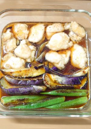 鶏肉とナスとオクラの焼きびたし-レシピのメイン写真