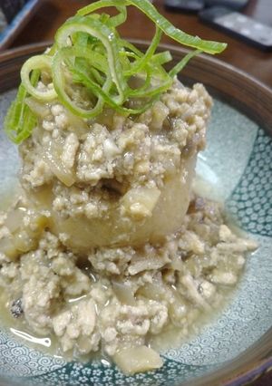 鶏ミンチと茄子のそぼろあんでふろふき大根-レシピのメイン写真