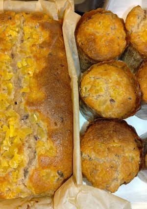 栗と小豆のパウンドケーキ＆カップケーキ-レシピのメイン写真