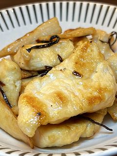 鶏肉と長いもの塩昆布炒め-レシピのメイン写真
