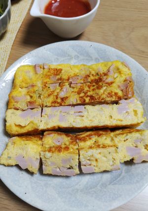 四角いオープンオムレツ※簡単お弁当副菜-レシピのメイン写真