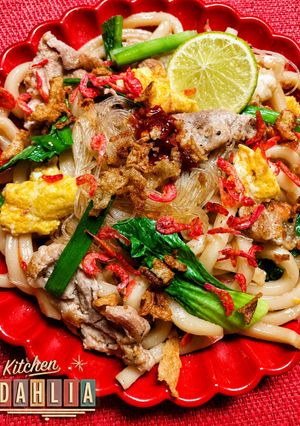 超やみつき背徳うどん🇸🇬爆速ホッケンミー④🦐福建麺-レシピのメイン写真