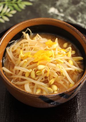 簡単！柚子もやしうどん　味噌風味-レシピのメイン写真