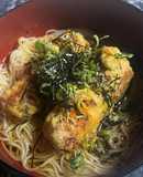 肉詰めちくわ天ぶっかけそうめん