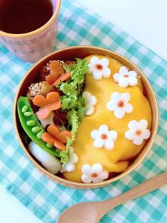 やぶれにくい♪米粉入りお花の卵焼き-レシピのメイン写真