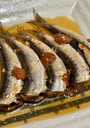 真いわしのにんにく梅煮♪-レシピのメイン写真